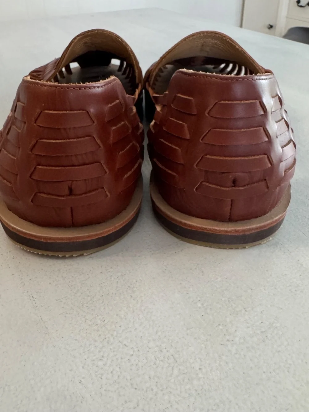 Nisolo Men's Huarache Sandal in Brandy Closed Toe Leather Slip-On Sz 13 NIB